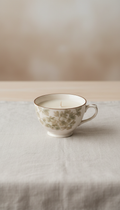 Hand-Poured Candle in Vintage Teacup